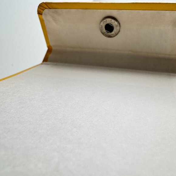 1971 Emson Vtg Yellow Address Book Snap Closure Carnation Floral Design Box Gift - Picture 10 of 12